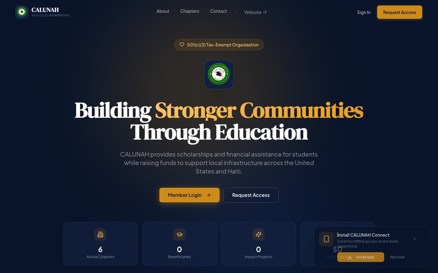 CALUNAH Connect screenshot